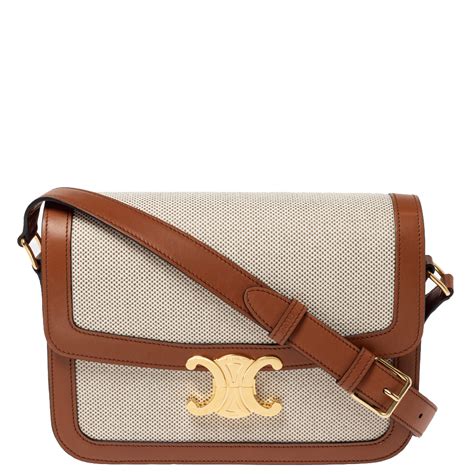 celine bag beige tan black|celine canvas bag.